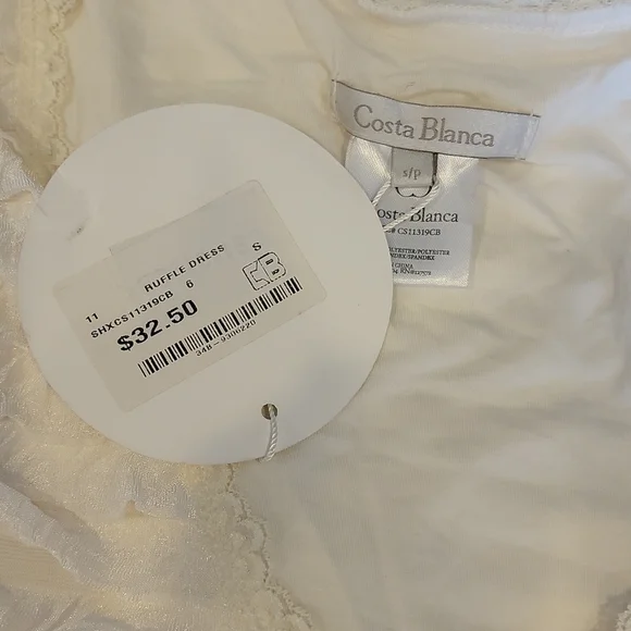 White Ruffle Dress - Picture 7 of 8